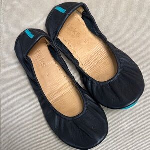Tieks Black Leather Ballet Flats